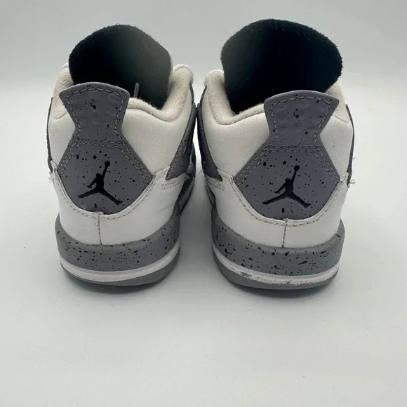 Jordan 4 Retro White Cement Kids 6C White Grey 308500-103 Toddler Sneakers - Picture 5 of 8